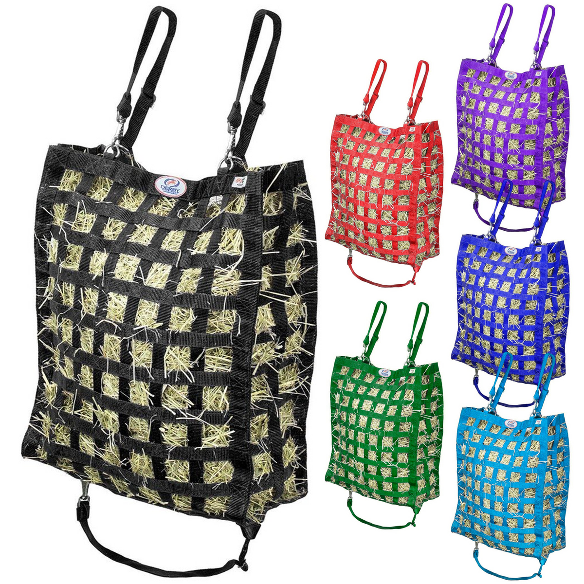 Superior 4-Sided Slow Feeder Horse Hay Bag – 1.75" Square Openings – Restricted Slow Feed – 1-Year Warranty | Patented Design