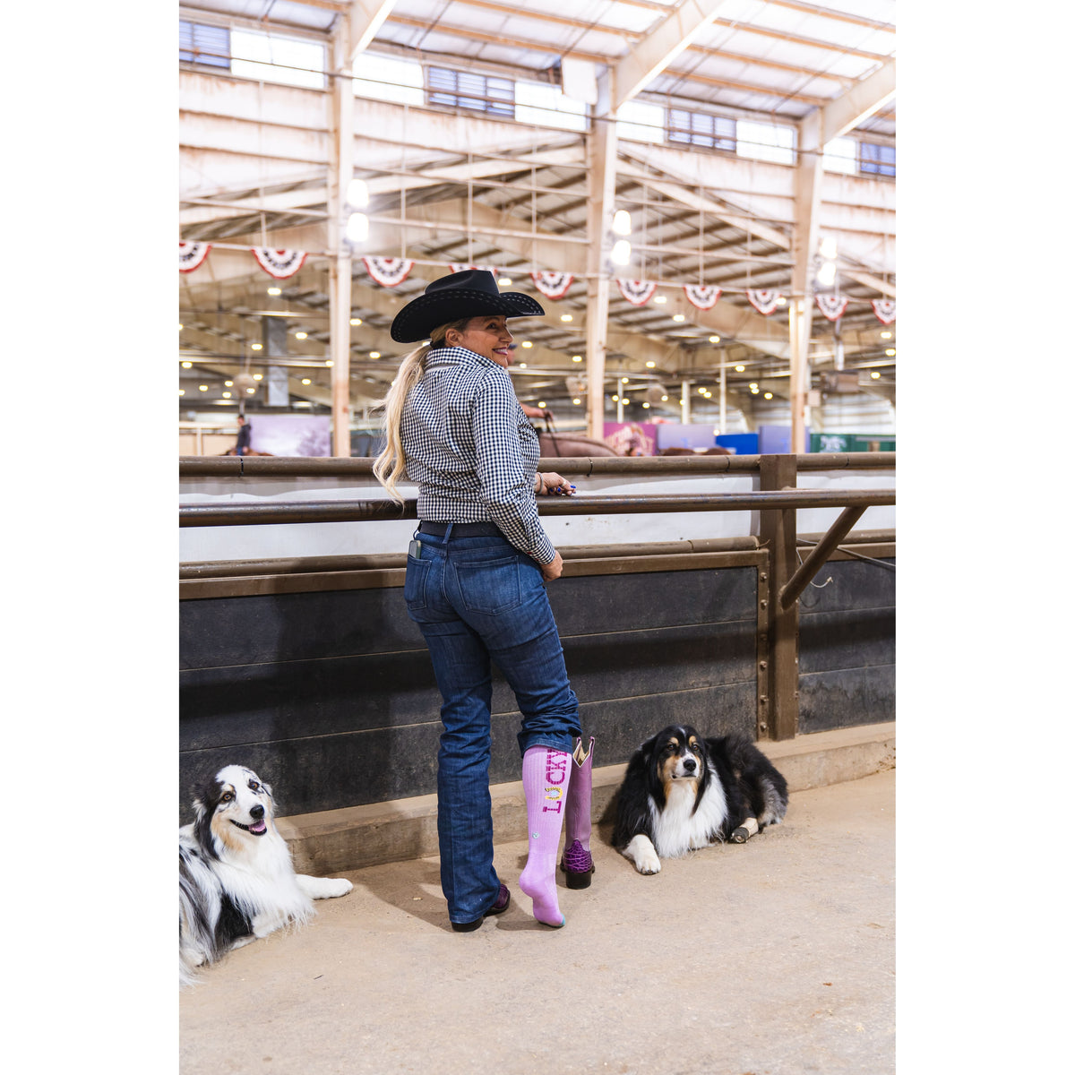 Lucky Lavender Light Pink Performance Boot Socks