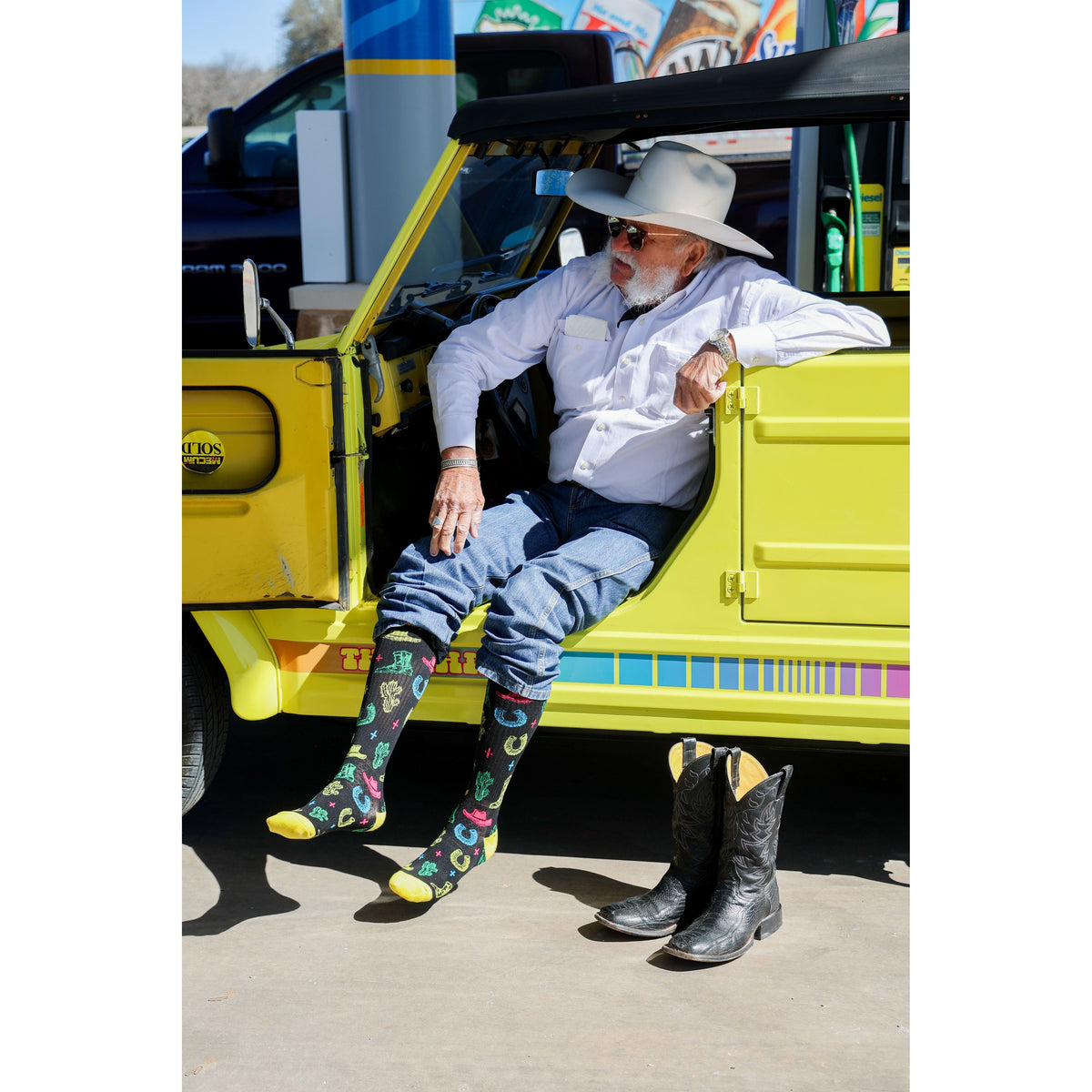 Neon Wrangler Performance Boot Socks