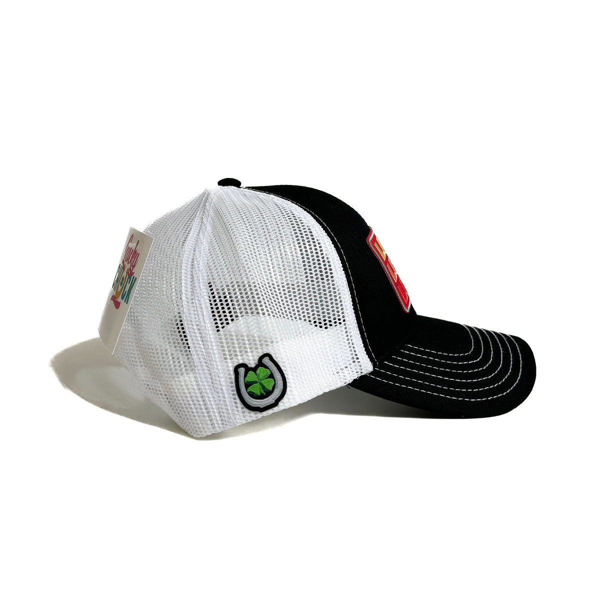 Lucky Red Trio Black & White Hat