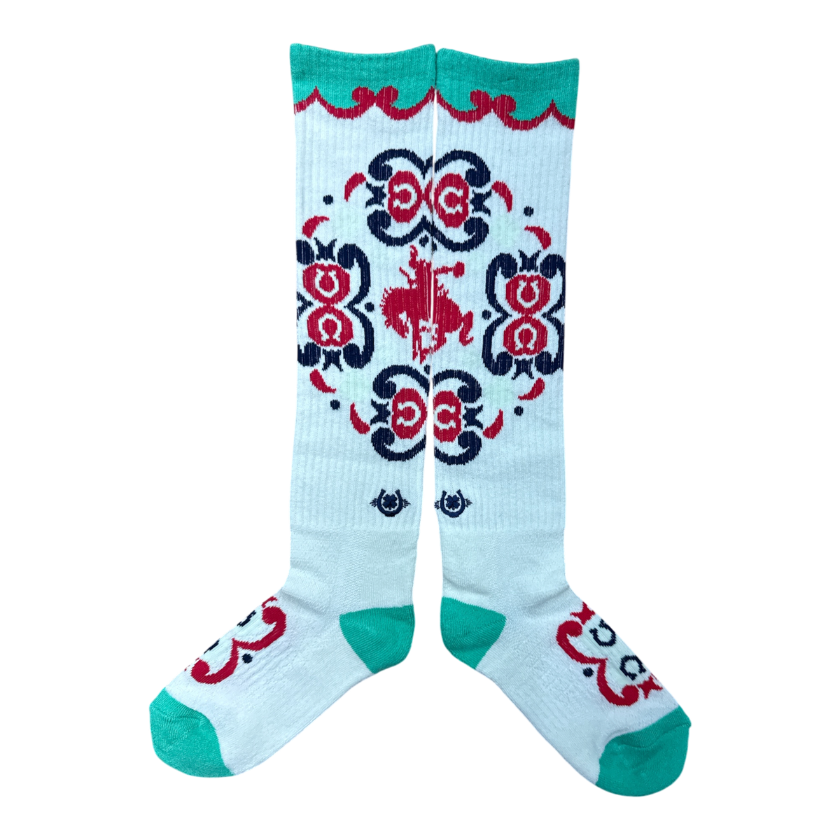 Ranch Glam Teal Performance Boot Socks