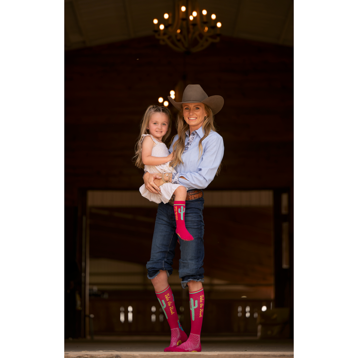 Kids Take The Risk Hot Pink Socks